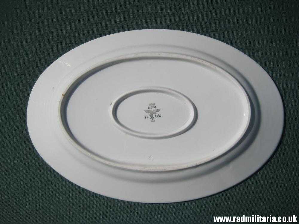 & WW2 original German LUFTWAFFE ceramic SAUCER - FL. U.V. 1942, maker: KPM - good used condition - Image 12