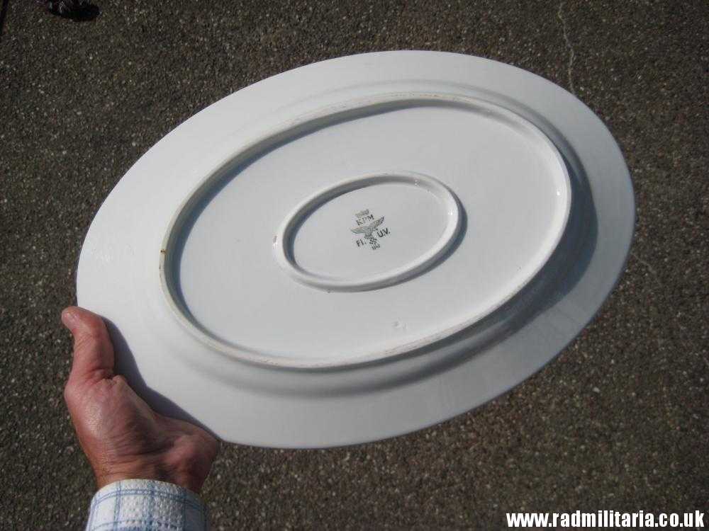 & WW2 original German LUFTWAFFE ceramic SAUCER - FL. U.V. 1942, maker: KPM - good used condition - Image 3