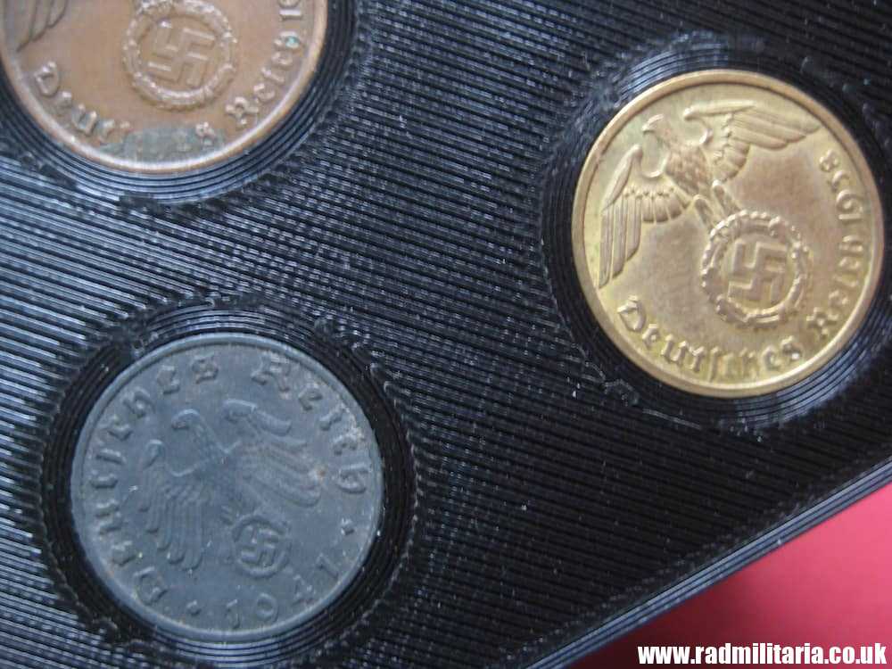 & Set of 11 original WW2 German COINS with EAGLE 1935 - 1943 in used condition with plastic cover (no.3) - Image 8