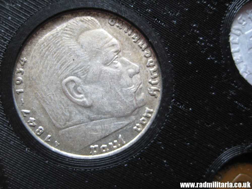 & Set of 11 original WW2 German COINS with EAGLE 1935 - 1943 in used condition with plastic cover (no.3) - Image 10