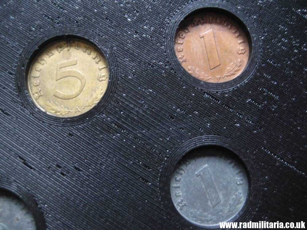 & Set of 11 original WW2 German COINS with EAGLE 1935 - 1943 in used condition with plastic cover (no.3) - Image 11