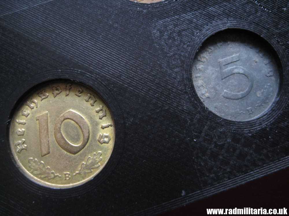 & Set of 11 original WW2 German COINS with EAGLE 1935 - 1943 in used condition with plastic cover (no.3) - Image 12