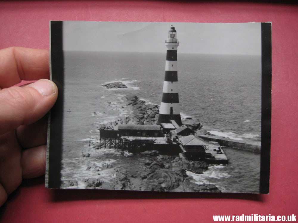 & WW2 original old RAF PHOTO: The war at Sea - ALGUADA Lighthouse.