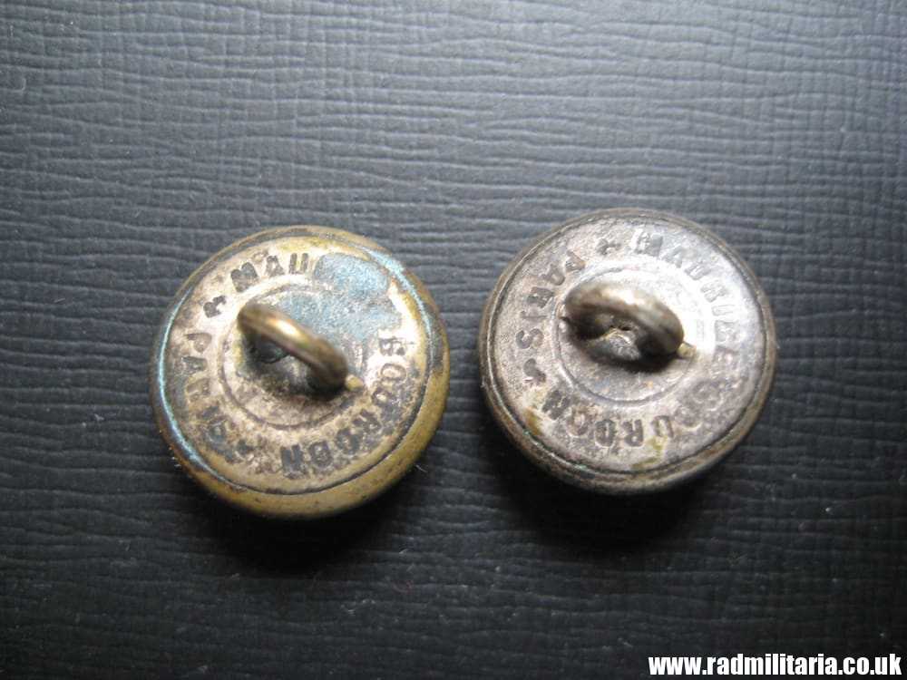 & WW2 Polish Army small BUTTONS Set of 2 - France 1940, maker: MAURICE BOURDON Paris, rare ! - Image 3