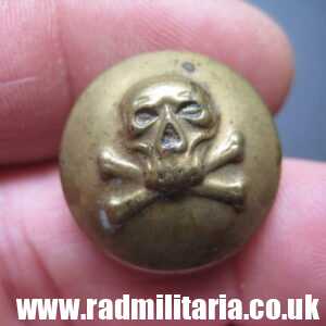 British MILITARY SKULL BUTTON - 17th Lancers Regiment, maker: FIRMIN & SONS LONDON