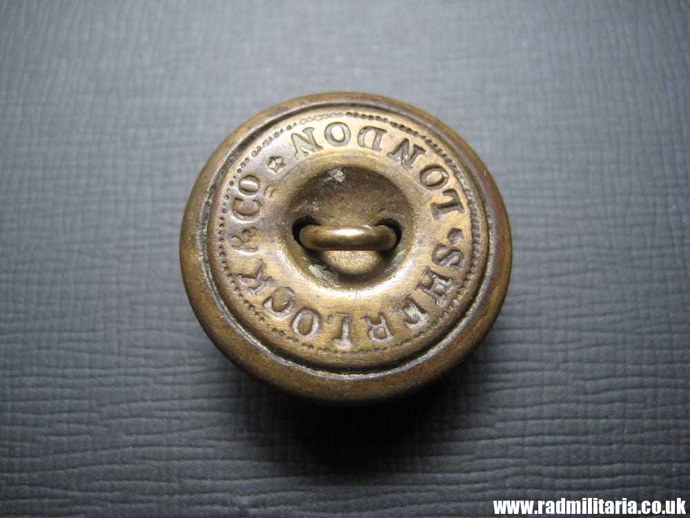 British MILITARY SKULL BUTTON - 17th Lancers Regiment, maker: Sherlock & Co LONDON c. 1847 - 1887. - Image 3