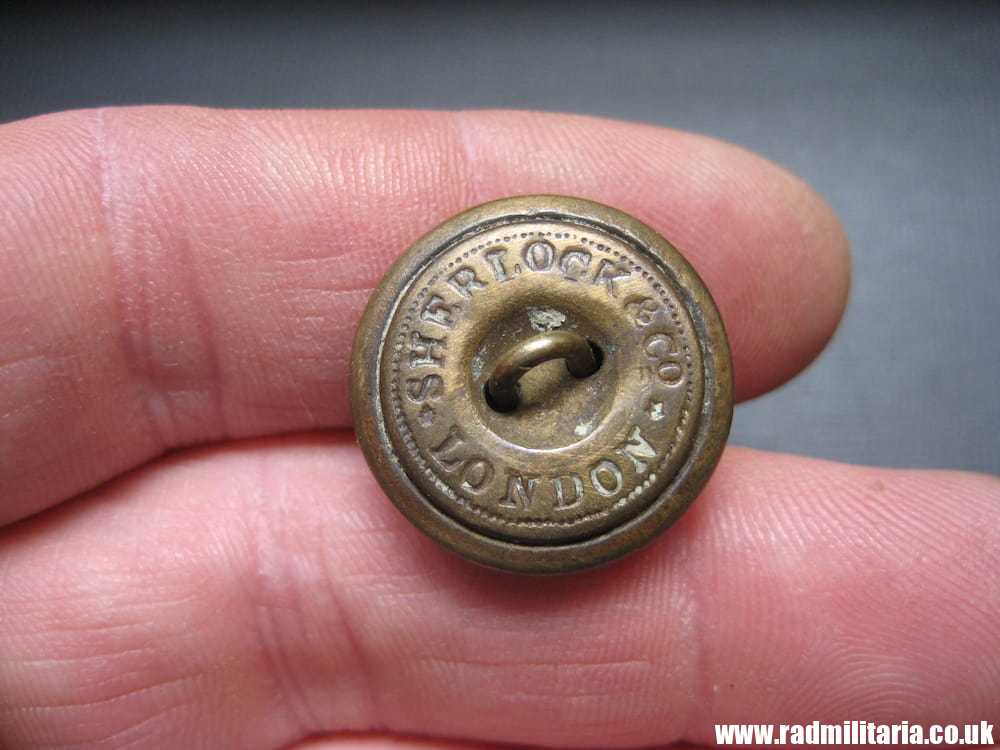 British MILITARY SKULL BUTTON - 17th Lancers Regiment, maker: Sherlock & Co LONDON c. 1847 - 1887. - Image 7