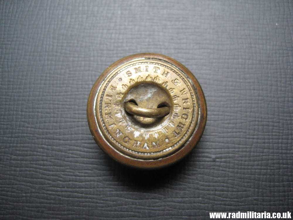 pre WW1 British MILITARY SKULL BUTTON - 17th Lancers Regiment, maker: SMITH & WRIGHT, Birmingham 1882 - 1889. - Image 3