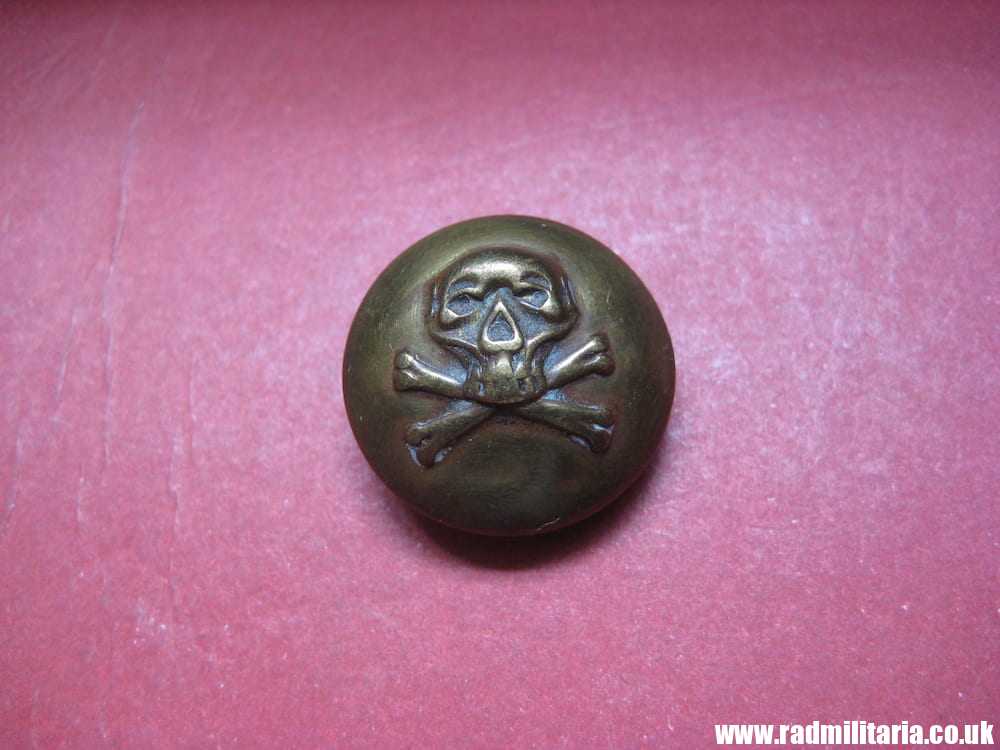 pre WW1 British MILITARY SKULL BUTTON - 17th Lancers Regiment, maker: SMITH & WRIGHT, Birmingham 1882 - 1889. - Image 8