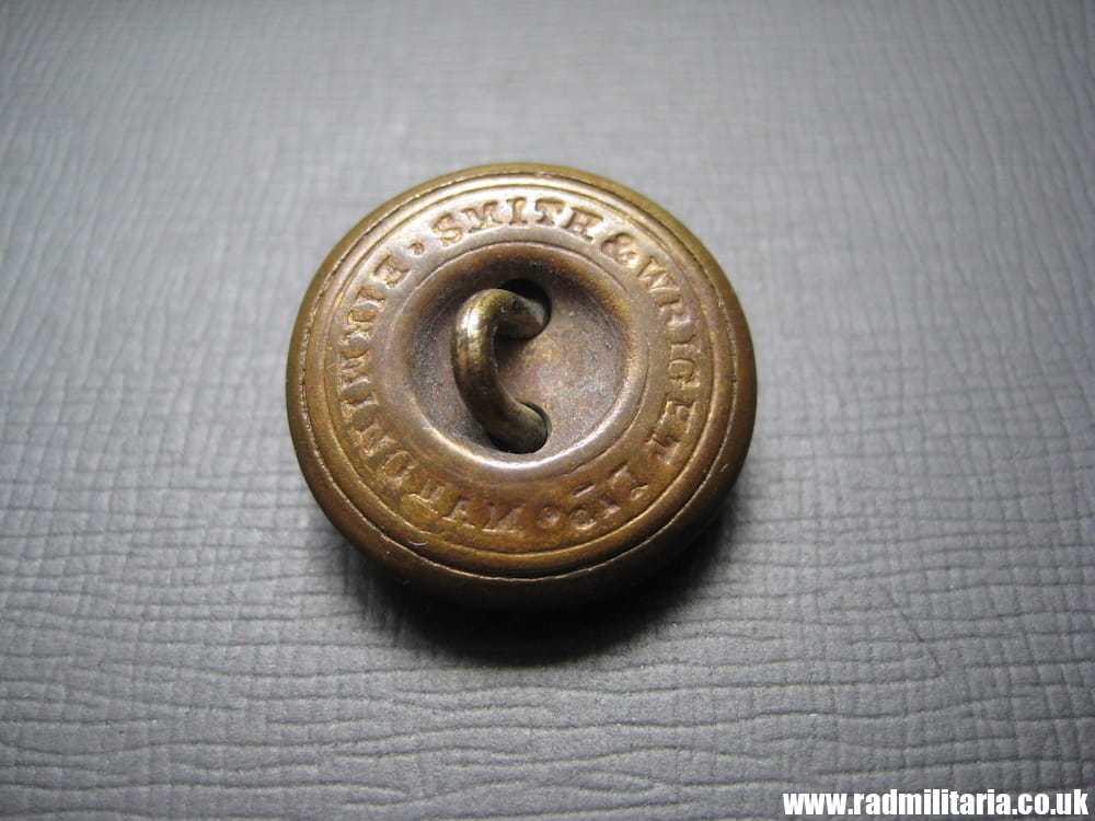 pre WW1 British MILITARY SKULL BUTTON - 17th Lancers Regiment, maker: SMITH & WRIGHT Ltd, Birmingham 1888 - 1889. - Image 3