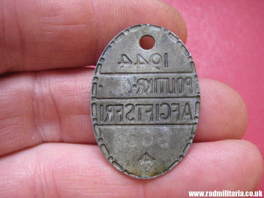 & WW2 unknown DOG TAG? TOKEN? with date - 1944 no. 562 - Image 5