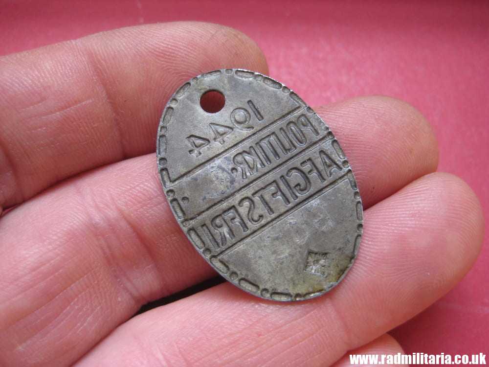 & WW2 unknown DOG TAG? TOKEN? with date - 1944 no. 562 - Image 6
