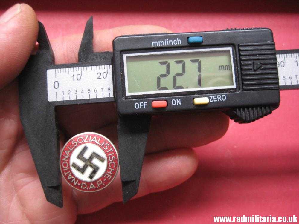 & WW2 original German NSDAP enamel membership BADGE marked: RZM M1/34 Karl Wurster, Markneukirchen. - Image 13