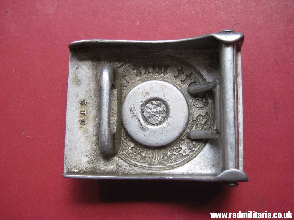 & WW2 German Police BELT BUCKLE made of aluminum, maker: CTD Christian Theodor DICKE. - Image 3