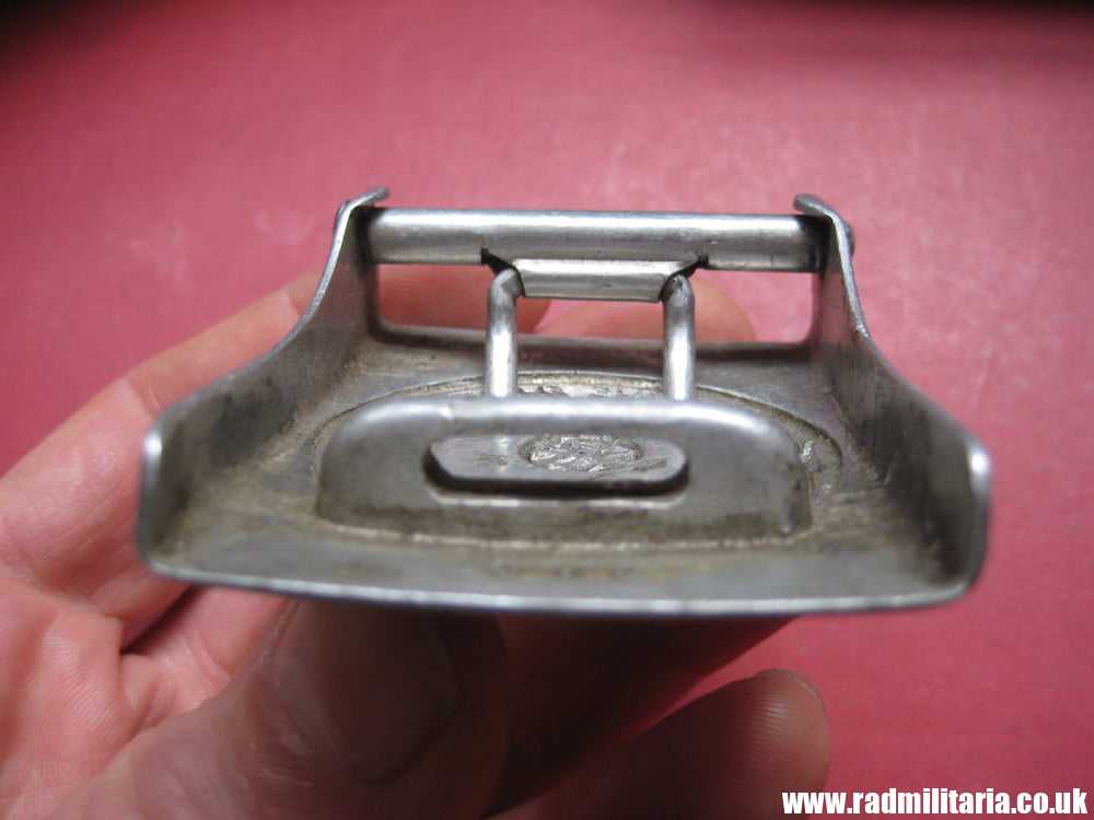 & WW2 German Police BELT BUCKLE made of aluminum, maker: CTD Christian Theodor DICKE. - Image 7