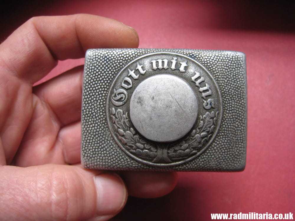 & WW2 German Police BELT BUCKLE made of aluminum, maker: CTD Christian Theodor DICKE. - Image 10