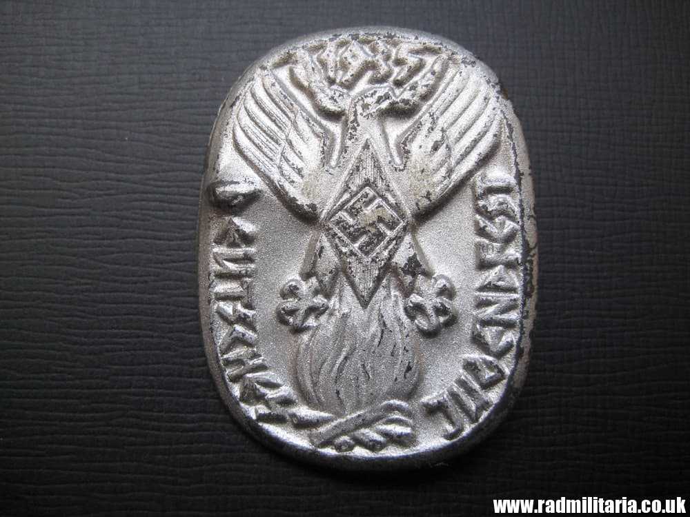 & German Hitler Youth HJ TINNIE BADGE Deutsches Jugendfest 1935 - genuine ! - Image 2