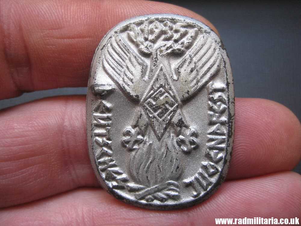 & German Hitler Youth HJ TINNIE BADGE Deutsches Jugendfest 1935 - genuine !