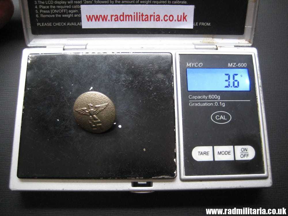 & WW2 PAIR of German NSDAP BUTTONS with eagle, rare RZM marks: RZM 24. - Image 11