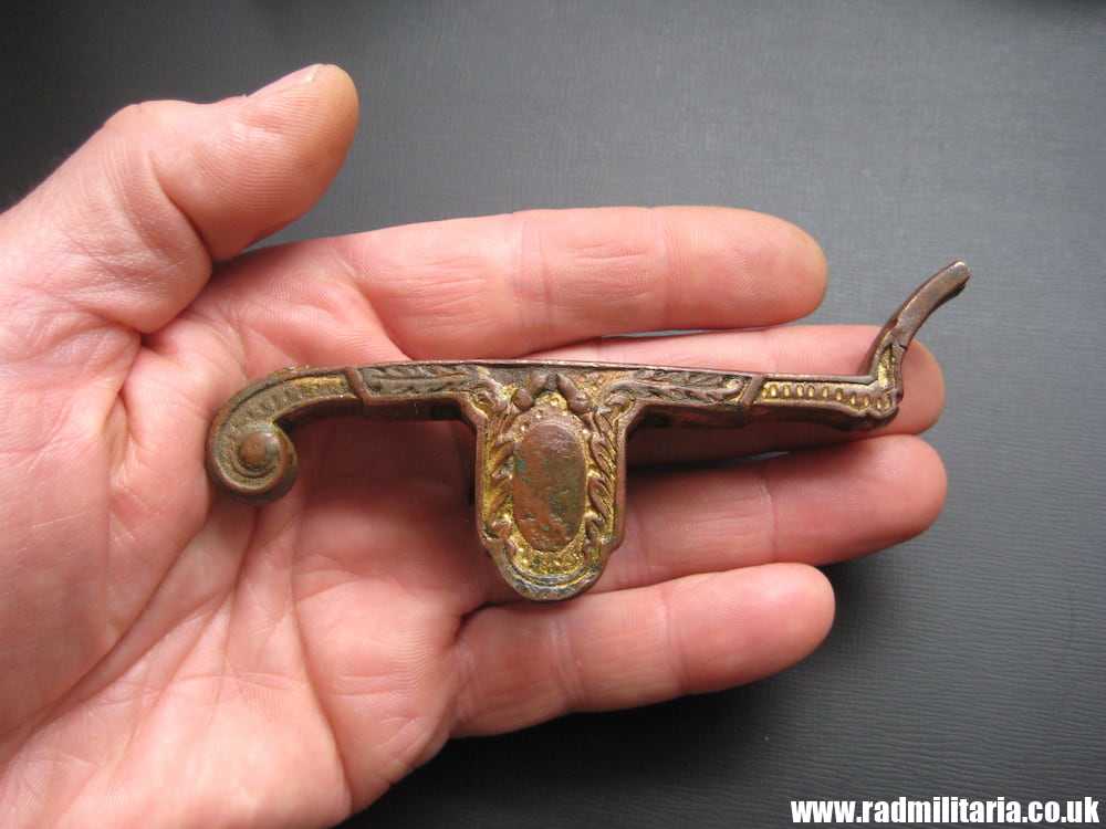 & WW2 German BRASS HANDLE with EAGLE. marked: Ges. Gesch. 3rd REICH - Image 5