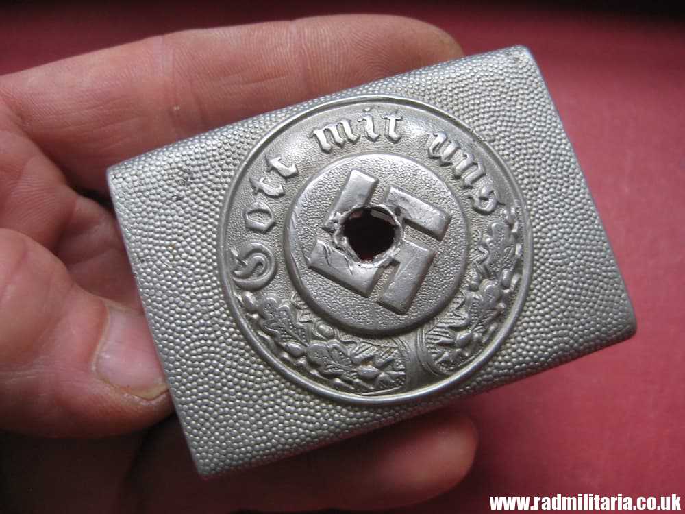 & WW2 original German Police BELT BUCKLE with a hole - aluminum. - Image 14
