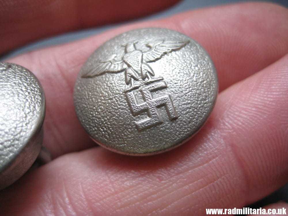 & WW2 German NSDAP BUTTONS with eagle - A PAIR, good condition - BELT HANGERS. - Image 7