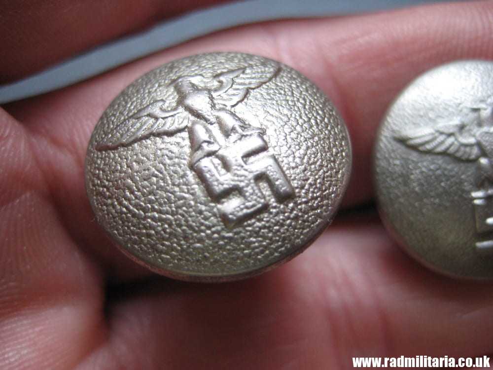 & WW2 German NSDAP BUTTONS with eagle - A PAIR, good condition - BELT HANGERS. - Image 8