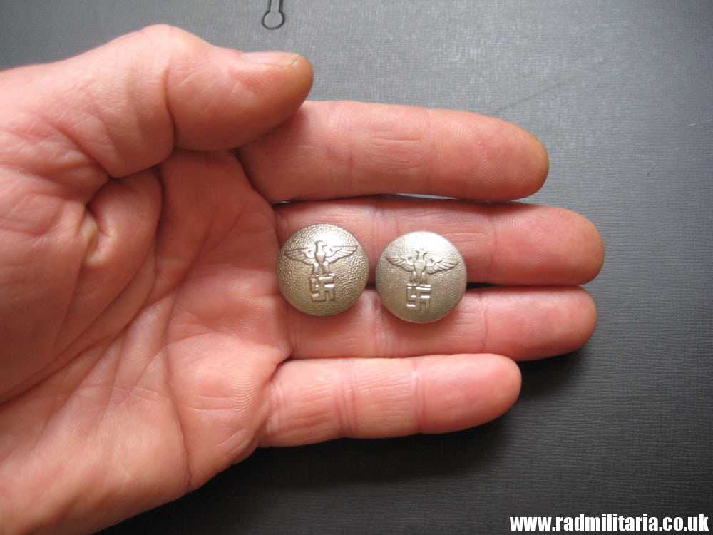 & WW2 German NSDAP BUTTONS with eagle - A PAIR, good condition - BELT HANGERS. - Image 18