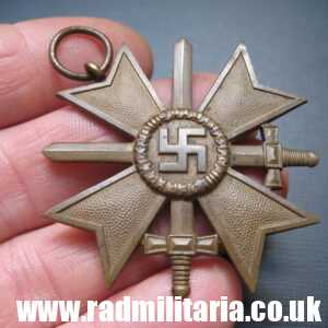 & WW2 original German War Merit Cross 2nd Class - KVK Kriegsverdienstkreuz 2. Klasse.