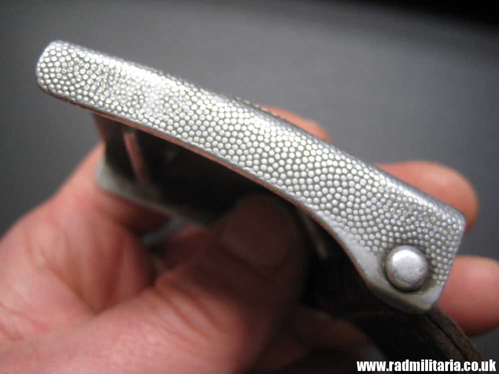& WW2 original German Wehrmacht aluminum BELT BUCKLE with Leather, maker: Dr.F.&Co. 1937 - Image 9