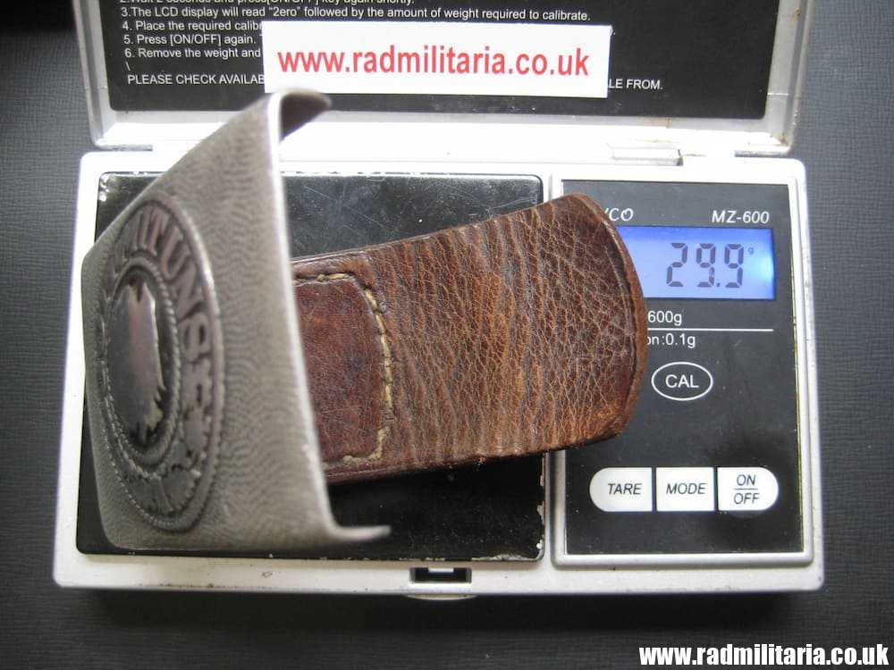 & WW2 original German Wehrmacht aluminum BELT BUCKLE with Leather, maker: Dr.F.&Co. 1937 - Image 12