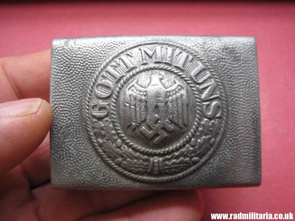 & WW2 German WEHRMACHT BELT BUCKLE made of aluminum, 100% Genuine !! - Image 2