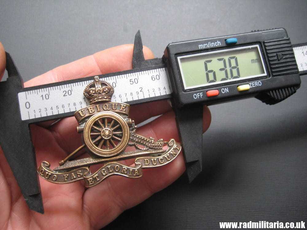 & WW1/WW2? British CAP BADGE: Royal Artillery officers bronze MOVING WHEEL cap badge - J.R. Gaunt. - Image 14