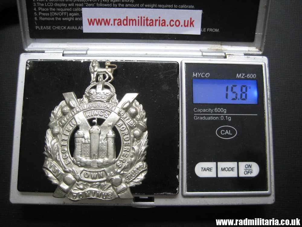 & WW1 British Scottish badge: British Military Cap Badge The SCOTTISH KINGS BORDERERS OWN - genuine. - Image 8