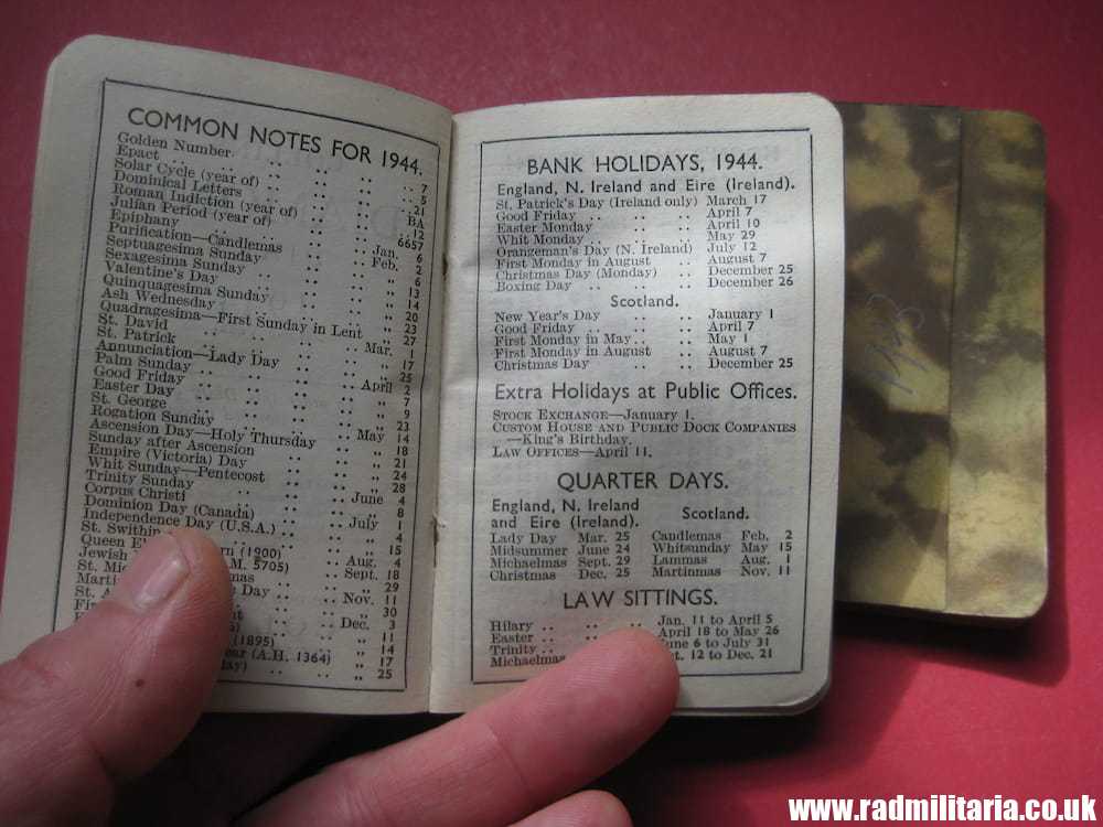 & WW2 SET of 2 original British CALENDARS year 1943 & 1944 - Image 5