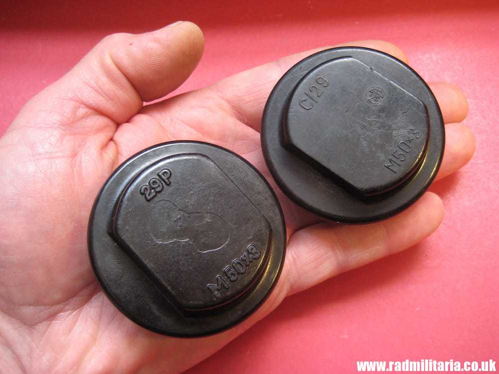 & WW2 original German BAKELITE Transportation CAPS set of 2 - genuine !