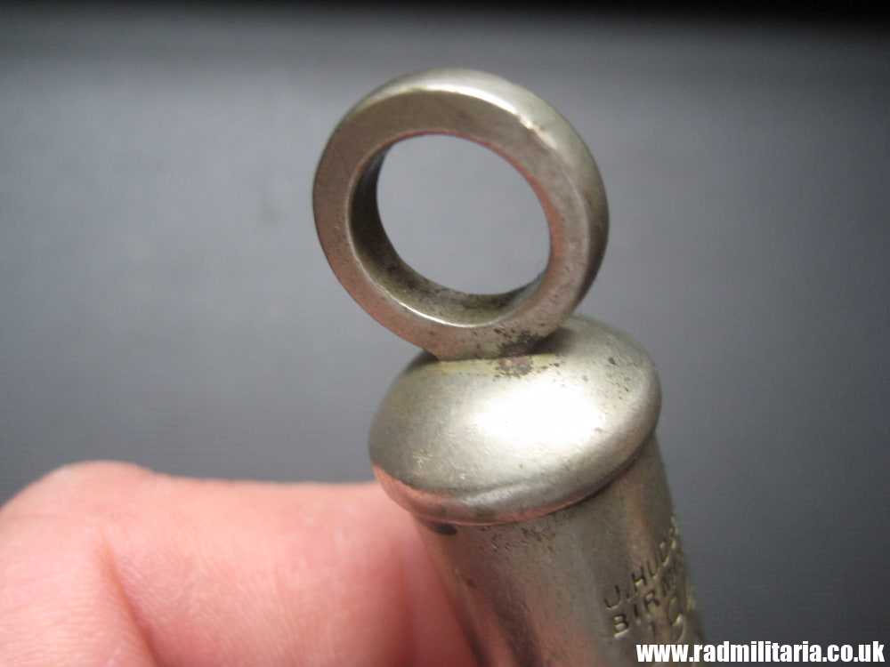 & WW2 original British MILITARY WHISTLE with date 1943 & Broad Arrow mark, maker: J. HUDSON B-ham - Image 5