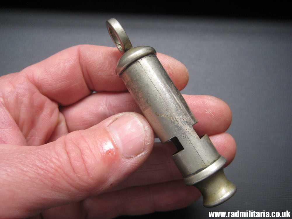 & WW2 original British MILITARY WHISTLE with date 1943 & Broad Arrow mark, maker: J. HUDSON B-ham - Image 12