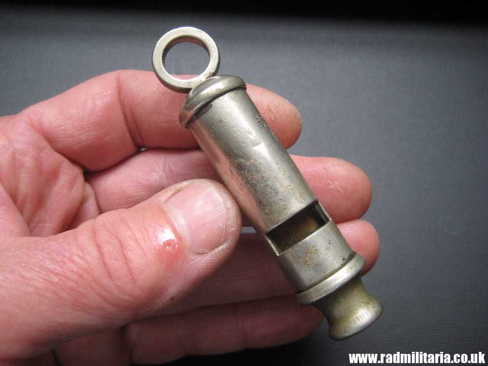 & WW2 original British MILITARY WHISTLE with date 1943 & Broad Arrow mark, maker: J. HUDSON B-ham - Image 13