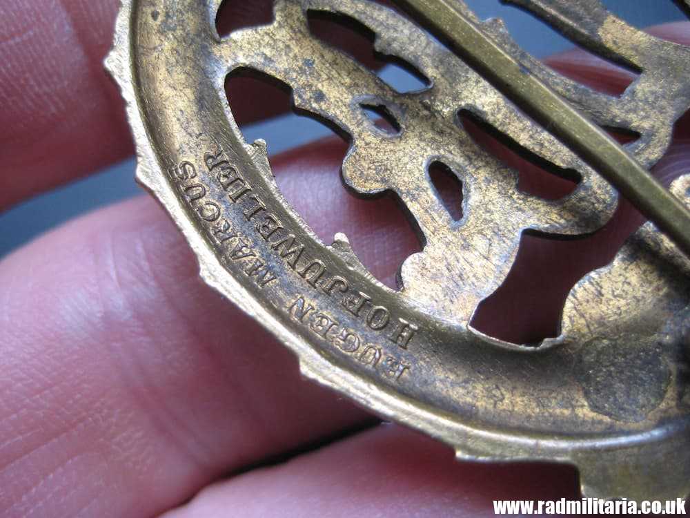 & WW2 German DRA (Sport) BADGE, maker: Eugen Marcus HOFJUWELIER Berlin - v. good condition. - Image 7