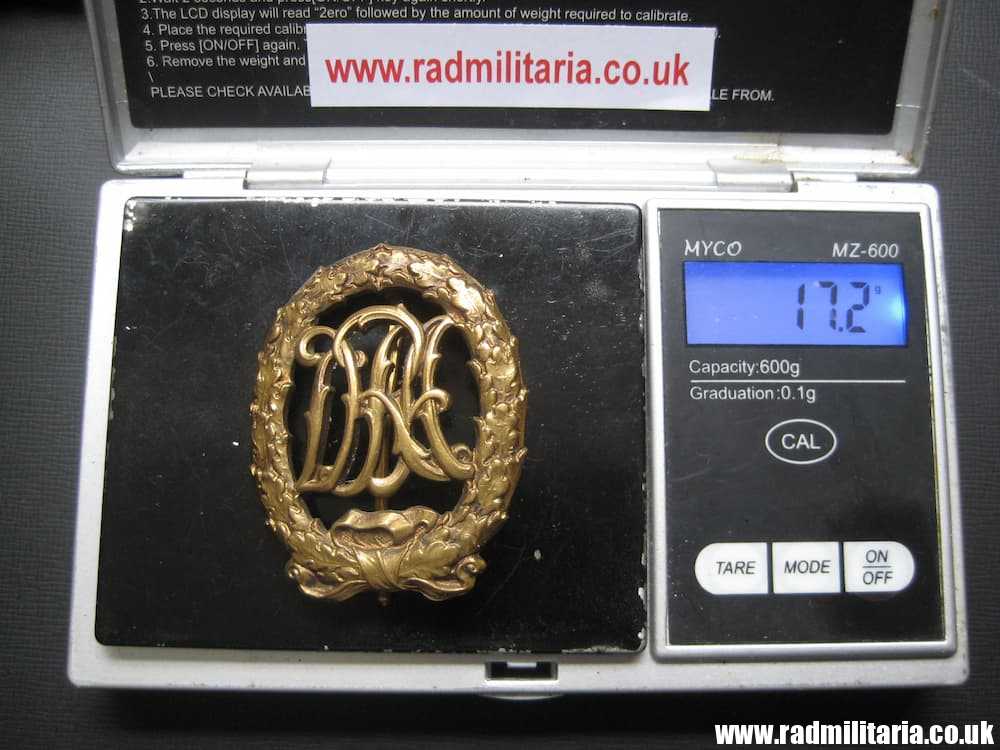 & WW2 German DRA (Sport) BADGE, maker: Eugen Marcus HOFJUWELIER Berlin - v. good condition. - Image 12