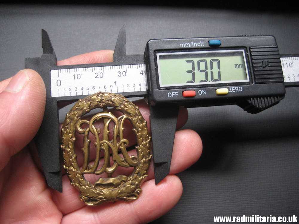 & WW2 German DRA (Sport) BADGE, maker: Eugen Marcus HOFJUWELIER Berlin - v. good condition. - Image 10
