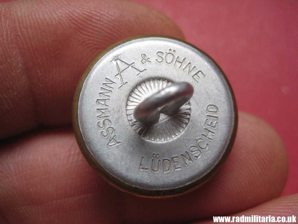 & WW2 original German diplomatic BUTTON marked: "ASSMANN & SOHNE Ludenscheid" - good condition. RARE !! - Image 6