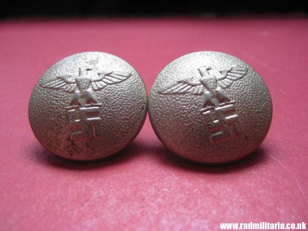 & WW2 PAIR of German NSDAP BUTTONS with eagle, RZM marks: "Assmann & Sohne GES. GESCH" - genuine. - Image 11