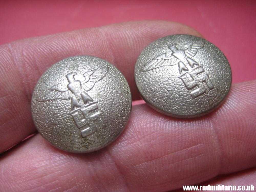 & WW2 PAIR of German NSDAP BUTTONS with eagle, RZM marks: "Assmann & Sohne GES. GESCH" - genuine. - Image 13