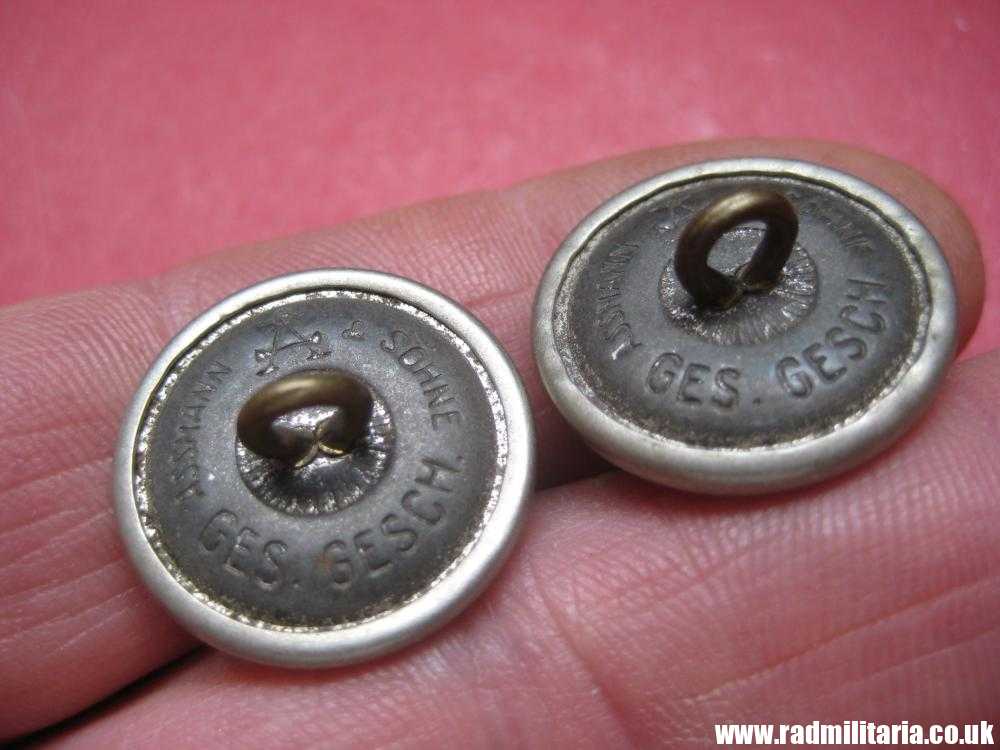 & WW2 PAIR of German NSDAP BUTTONS with eagle, RZM marks: "Assmann & Sohne GES. GESCH" - genuine. - Image 15