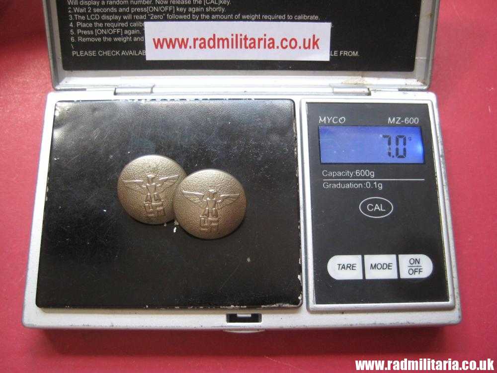 & WW2 PAIR of German NSDAP BUTTONS with eagle, RZM marks: "Assmann & Sohne GES. GESCH" - genuine. - Image 17