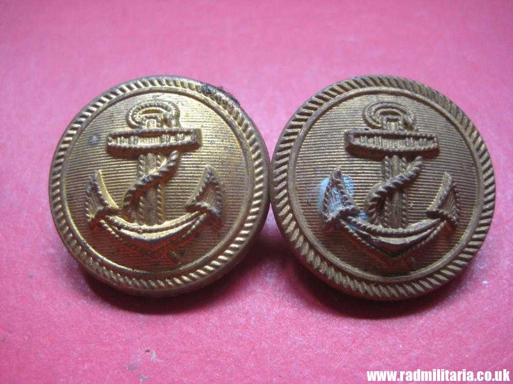 & WW2 German KRIEGSMARINE Glass BUTTONS - SET of 2, different patterns & makers 1942 - Image 16
