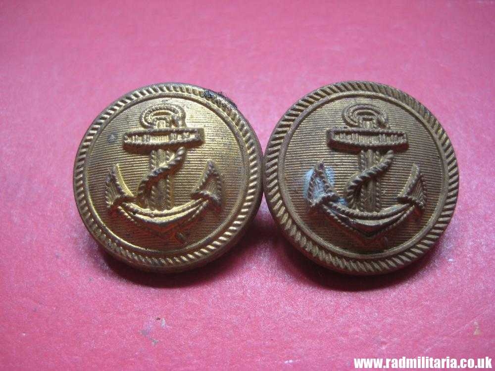 & WW2 German KRIEGSMARINE Glass BUTTONS - SET of 2, different patterns & makers 1942 - Image 25