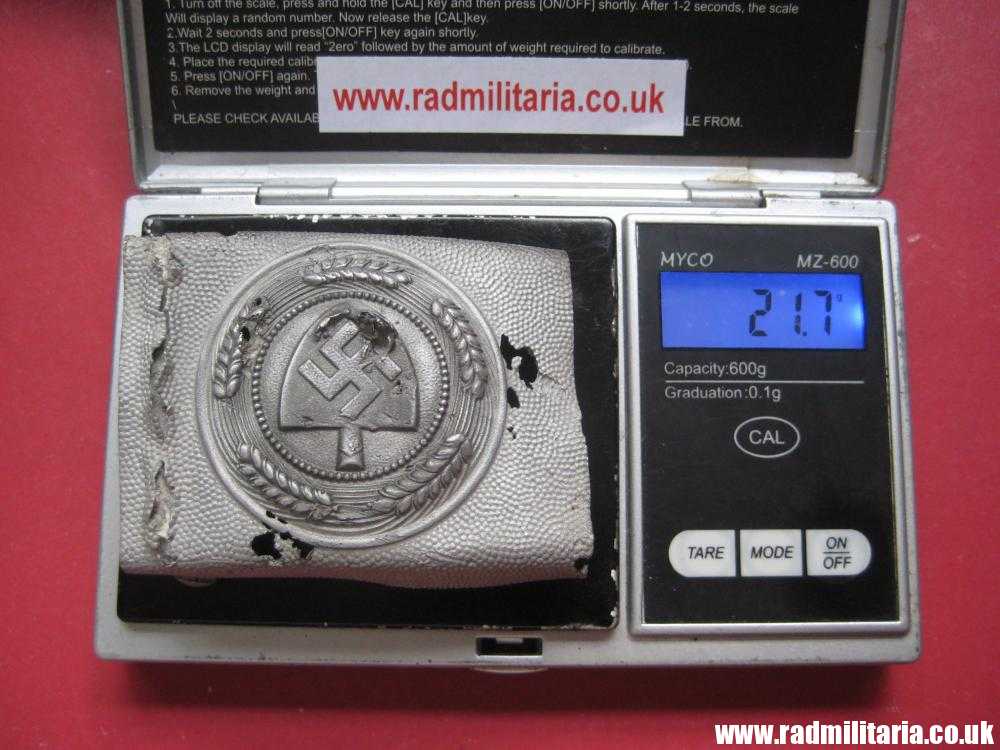 & WW2 original German RAD BELT BUCKLE made of aluminum, marked: 39. metal detecting find. - Image 12